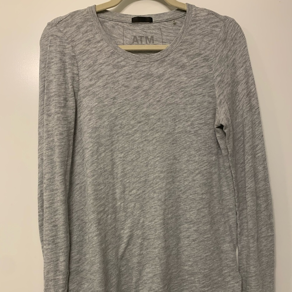 ATM Slub Jersey Long Sleeve Destroyed Wash Tee • S